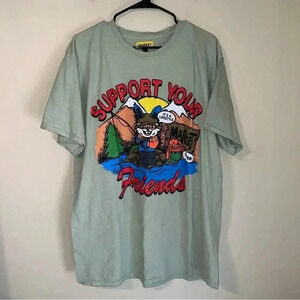 Chinatown Market Support your Friends T-shirt Men's 2XL Green Fishing